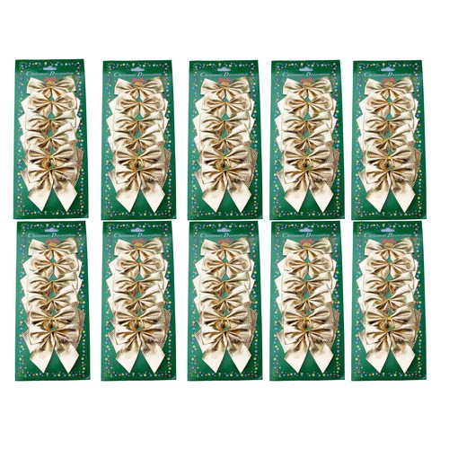 60 kleine Schleifen gold Weihnachten Weihnachtsschleifen Schleife Christbaum 7,5cm - zum Schließen ins Bild klicken